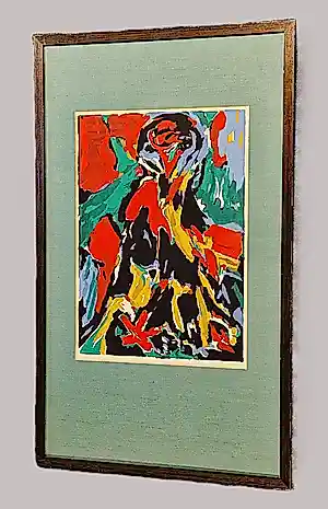 Buy Fred R. Willemse - een in 1967 expressionistisch geschilderde gouache met hoog CoBrA gehalte? Bid from 57!
