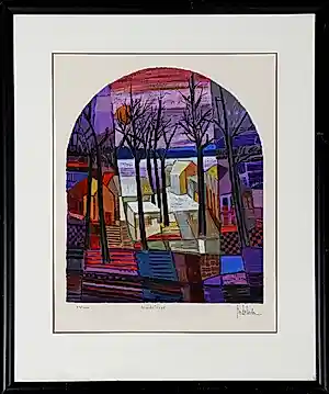 Ton Schulten - Ingelijste zeefdruk: 'Winter' - 1995 kopen? Bied vanaf 299!