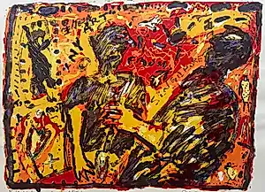 Dominique Chan - handgesigneerde kleurenlitho | 'Road to Singapore, Dominique a pied' | 1991 kopen? Bied vanaf 50!