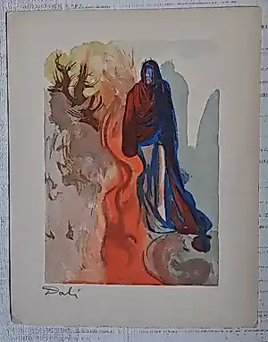 Salvador Dali - L'Apparition de Dité uit de Goddelijke Komedie verkocht voor € 135!