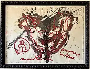 Buy Anton Heyboer - Origineel schilderij ingelijst - Kip? Bid from 250!