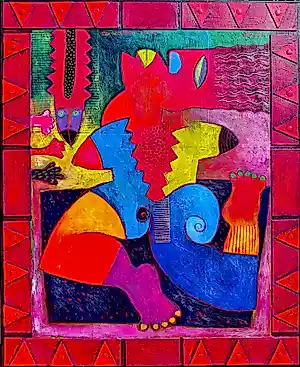 Clemens Briels - Pensamiento rompido, acrylverf met collage op doek (groot) kaufen? Bieten Sie von 895!