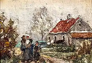 AcheterAuguste J.H. Van Steenacker - Landelijk tafereel met figuren? Enchérissez de 75!