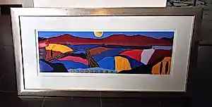 Buy Ronald Boonacker - Zeer grote zeefdruk 'Toscaans landschap'? Bid from 125!