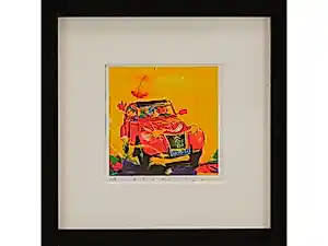 Ad Verstijnen - Kleurenzeefdruk 2CV in nieuwe lijst kaufen? Bieten Sie von 49!