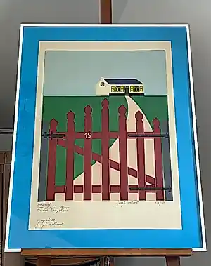 Joseph Willaert - Rood hekken met huisje in de achtergrond - 1988 verkauft für € 510!