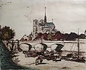 Jean Francois Raffaëlli - Notre Dame de Paris kaufen? Bieten Sie von 185!