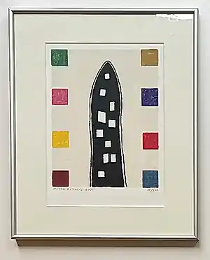 Buy Harrie Gerritz - handgesigneerde zeefdruk | 'Toren' | 2011? Bid from 50!