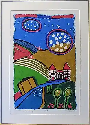 Clemens Briels - Zeefdruk, Titel, " Winter in Limburg V". kopen? Bied vanaf 90!