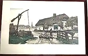Roger Hebbelinck - 3 etsen : schaapsherder; landelijk tafereel; boten in haven kaufen? Bieten Sie von 99!