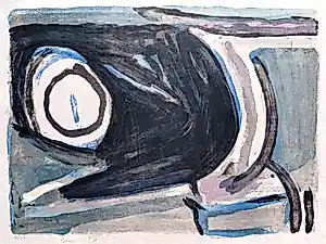 Bram van Velde - Abstracte compositie, litho in 9 kleuren op japon nacré kaufen? Bieten Sie von 450!