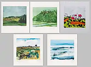 Zaidong Zheng - e.a: vijf handgesigneerde zeefdrukken: Landschappen | GRATIS VERZENDING kaufen? Bieten Sie von 29!