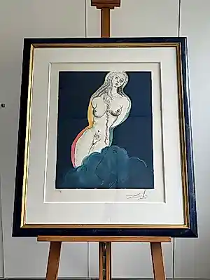 Salvador Dali - The Marquis de Sade portfolio - Protect Her From Misfortune's Mistakes -1969 verkocht voor € 835!