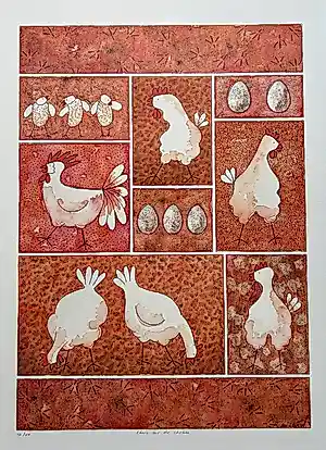 Ans van Dijk - Check out the chicken verkauft für € 35!