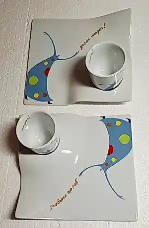 Corry Ammerlaan - set van twee kopies met schotels van Corry Ammerlaan Van Niekerk verkauft für € 35!