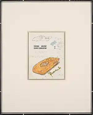 AcheterPanamarenko - Thermo Voltaic Energy Convertor – Gesigneerde Art Card –in plexi case? Enchérissez de 590!