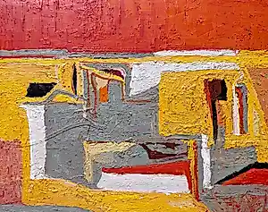 Buy Theo Kuijpers - Abstracte compositie, olieverf en collage op doek (mooi ingelijst)? Bid from 1500!