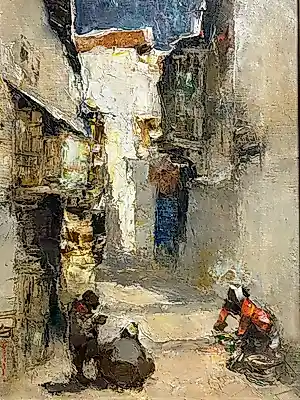 Buy Gerard Adolfs - Oriëntaalse scene op een straatje? Bid from 799!