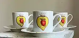 Salvador Dali - 3 kopjes met schotels - 2004 verkocht voor € 30!