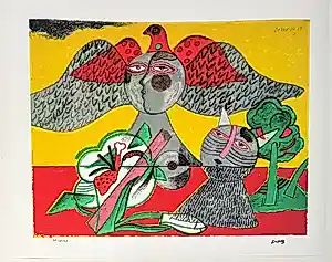 Corneille - Chat, fleur et oiseau kopen? Bied vanaf 179!