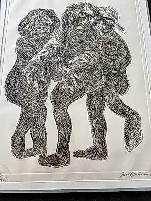 Buy Jan Sierhuis - figuren /fraaie signatuur en mooie lijst.? Bid from 20!