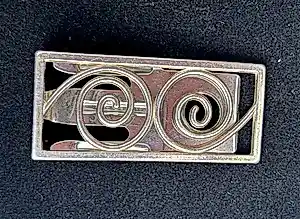 Buy Ans Markus - Zilveren Inner circle clip broche, week van het sieraad 2000? Bid from 40!