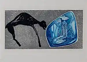 Mimmo Paladino - Ingelijste ets: Black Animal - 1982 kaufen? Bieten Sie von 695!