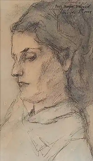 Albert Neuhuys - Portret zijgezicht dame kopen? Bied vanaf 150!