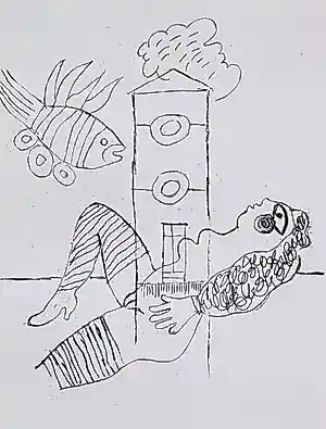 AcheterCorneille - Femme et poisson a la tour, ets? Enchérissez de 195!