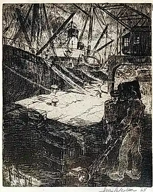 Henri Van Peteghem - Havenarbeiders bij stoomschip Neptune kaufen? Bieten Sie von 35!