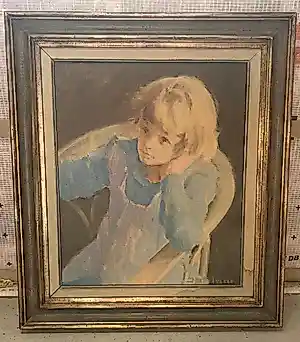 Hans Kitslaar - Kinderportret (70 x 80 cm) - Handgesigneerd verkauft für € 35!