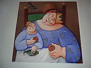 Ada Breedveld - Giclee, Moeder met kind. kopen? Bied vanaf 75!