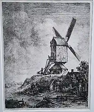 Albert Hemelman - Landschap met molen kopen? Bied vanaf 25!