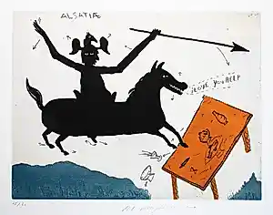 Raymond Waydelich - Ets/Aquatint, Titel, Alsatiae I love you help verkauft für € 60!