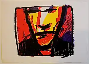 Buy Herman Brood - Zeefdruk met boek: Woedend licht - 2000? Bid from 150!