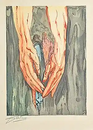 Buy Salvador Dali - Inferno surrrealistische houtgravure handgrsigneerd? Bid from 175!