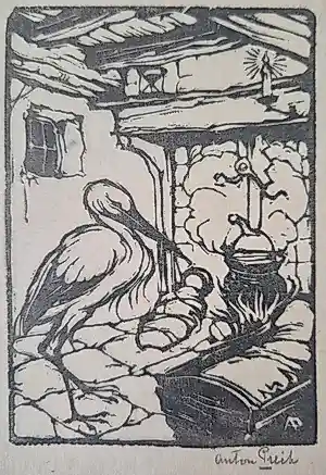 Anton Pieck - Zeldzame handgesigneerde houtsnede kopen? Bied vanaf 95!