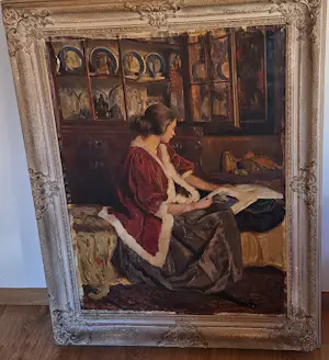 AcheterJan Kleintjes - Vrouw met prenten boek? Enchérissez de 1250!