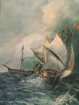 Onbekend - windjammer op woeste zee kopen? Bied vanaf 20!