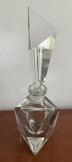 Onbekend - Art deco Facet geslepen kristallen parfumfles kopen? Bied vanaf 20!
