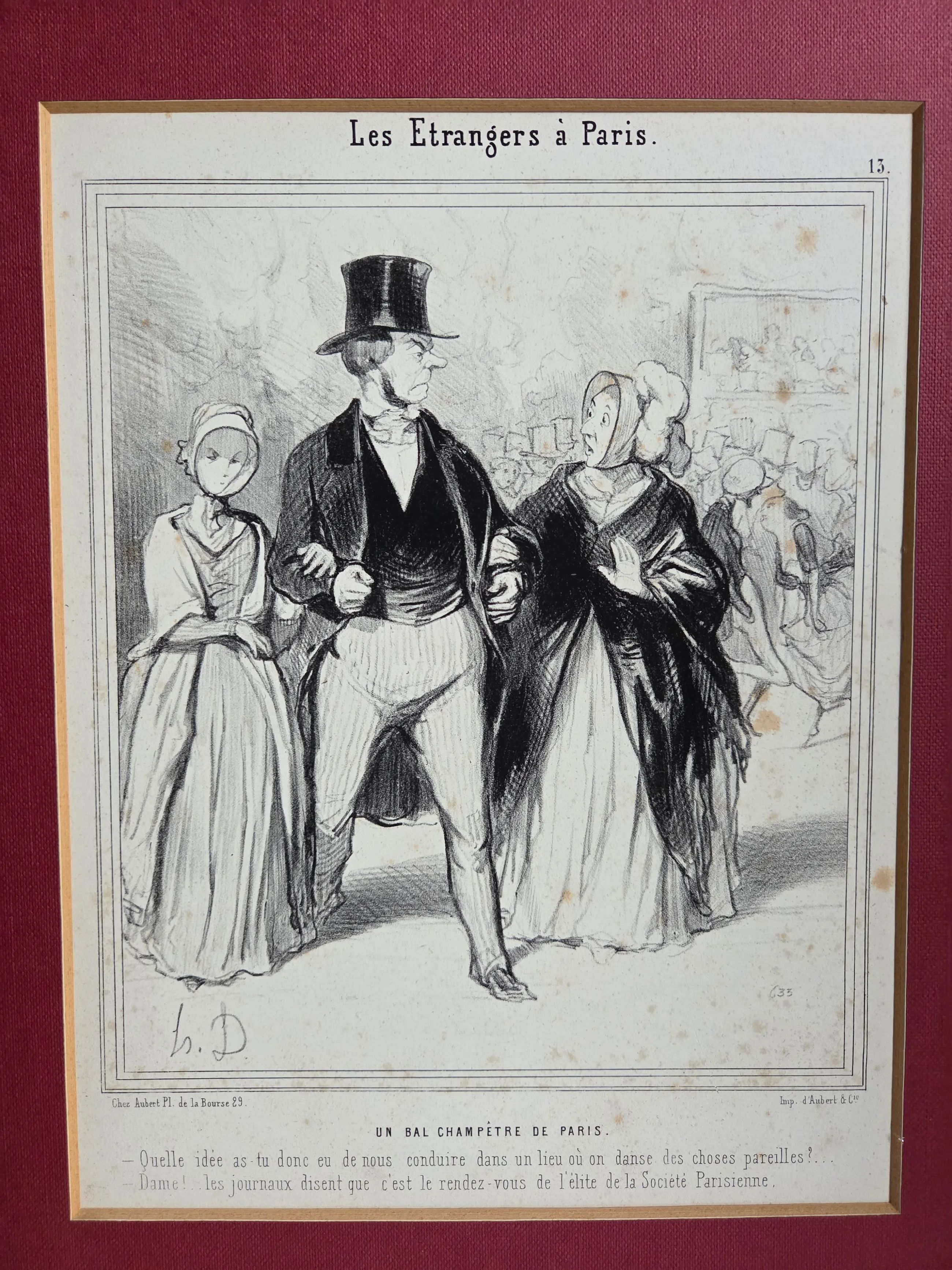 AcheterHonore Daumier - Un bal champetre de paris? Enchérissez de 50!