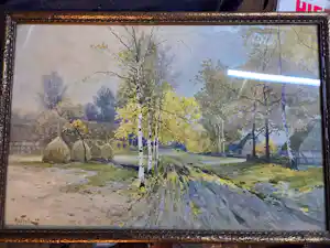 Max Fritz - Boerenlandschap met berken kaufen? Bieten Sie von 200!