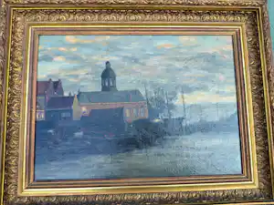 Dirk van Haaren - Uitzicht op stad/dorp. kaufen? Bieten Sie von 150!