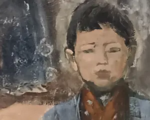 Rie de Balbian Verster-Bolderheij - Japanse groepsscène (buiten) kopen? Bied vanaf 1000!