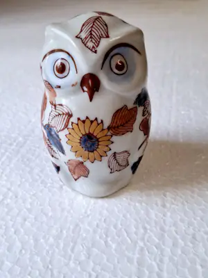 Keramiek overige - vintage Chinese Canton Imari geëmailleerde porseleinen uilenvogelfiguur kopen? Bied vanaf 20!