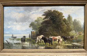 Albert Jurardus van Prooijen - Koeien in landschap kopen? Bied vanaf 350!