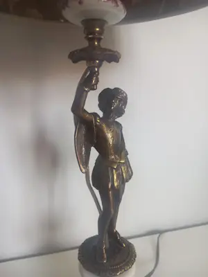 Onbekend - Art NouveauTafellamp met sculptuur kopen? Bied vanaf 35!