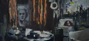 Dirck Nab - Het atelier van Norbert ('De lege stoel van Norbert') kopen? Bied vanaf 350!