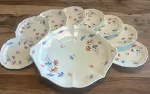 AcheterSociete Ceramique - Serveerset - 1939 - 1 grote en 8 kleine borden? Enchérissez de 50!