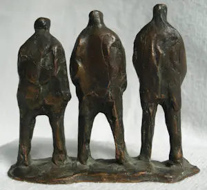 Brons (Onbekend) - Bronzen beeld , Drie Mannen kopen? Bied vanaf 100!